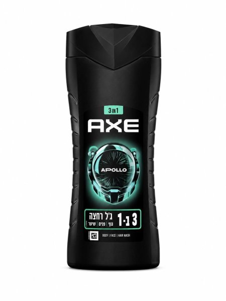 جل استحمام AXE Apollo 3 في 1 - للجسم والوجه والشعر