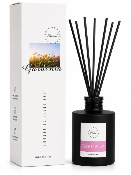 معطر أعواد جاردينيا (Gardenia Reed Diffuser) – 150 مل