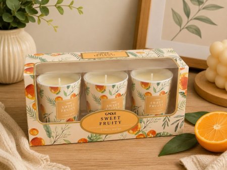 طقم شموع معطرة  Sweet Fruity  –  قطع 3