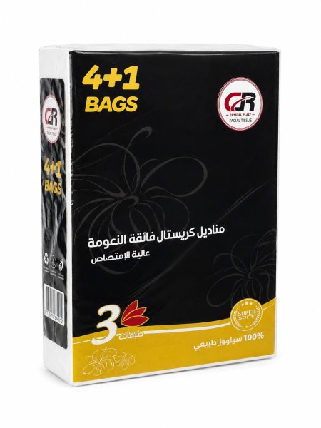 كريستال – مناديل وجه 3 طبقات