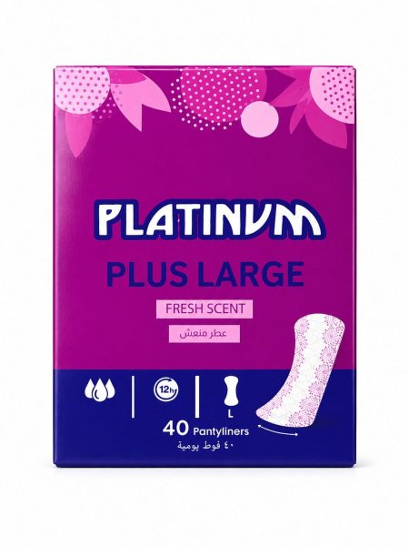 بلاتينوم بلس لارج – 40 فوطة يومية معطرة