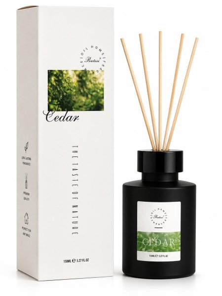معطر أعواد سيدار (Cedar Reed Diffuser) – 150 مل