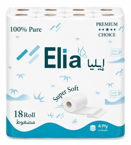 ورق تواليت إيليا سوبر سوفت – 18 رول