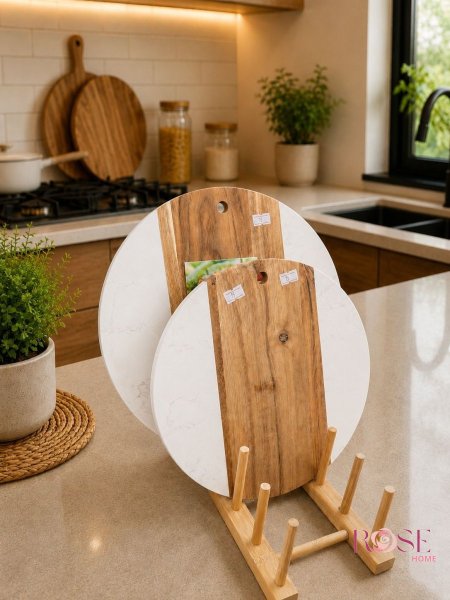 طقم مفارم تقديم خشبية  – تصميم عصري