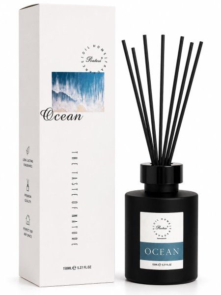 معطر أعواد برائحة المحيط (Ocean Reed Diffuser) – 150 مل