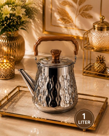 ابريق شاي ستانلس ستيل – سعة 1 لتر