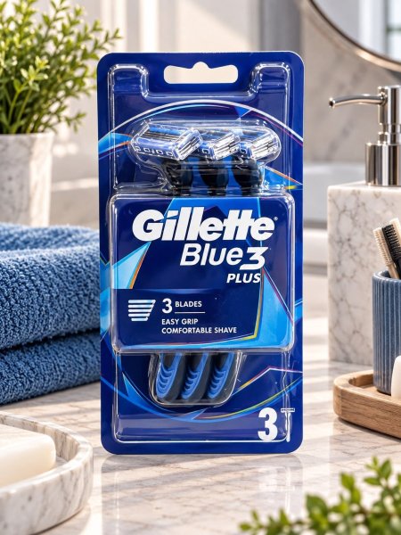 شفرات حلاقة رجالية Gillette Blue3 Plus،